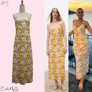 Zara Floral Crochet Spaghetti Strap Dress